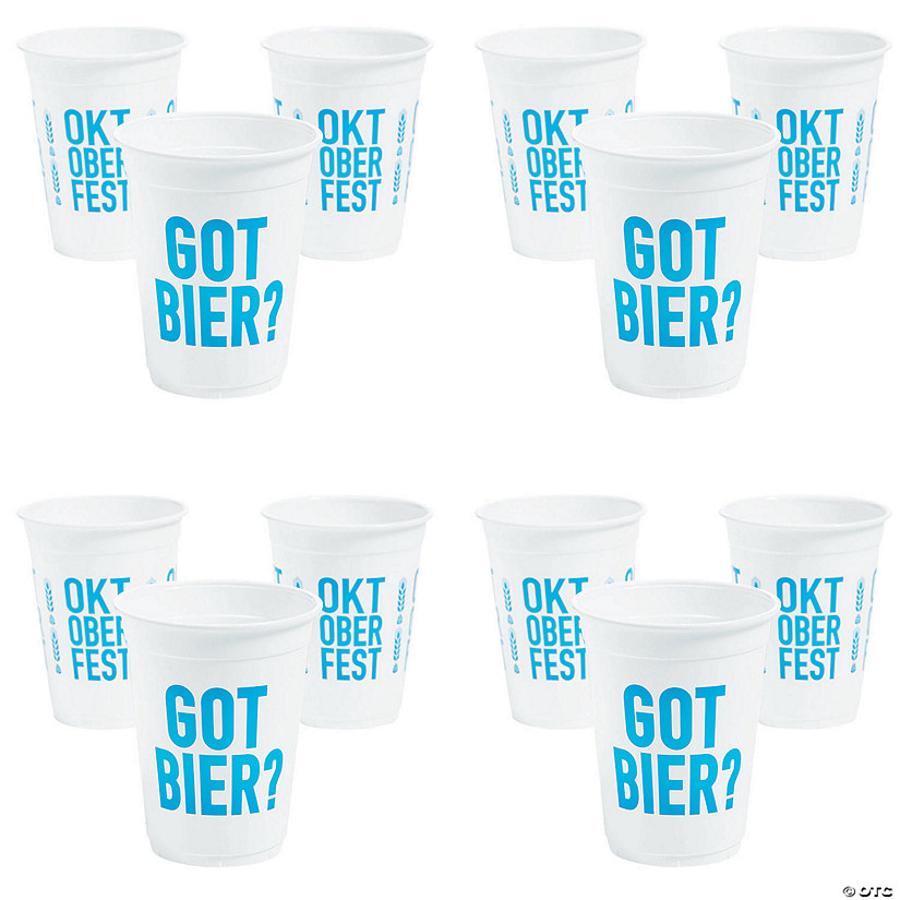 Bulk 200 Ct. Oktoberfest Got Bier Disposable Plastic Cups Image