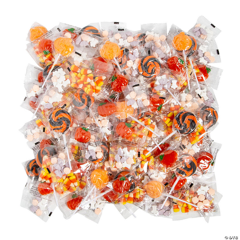 Bulk 200 Pc. Jack-O&#8217;-Lantern Halloween Candy Assortment Image