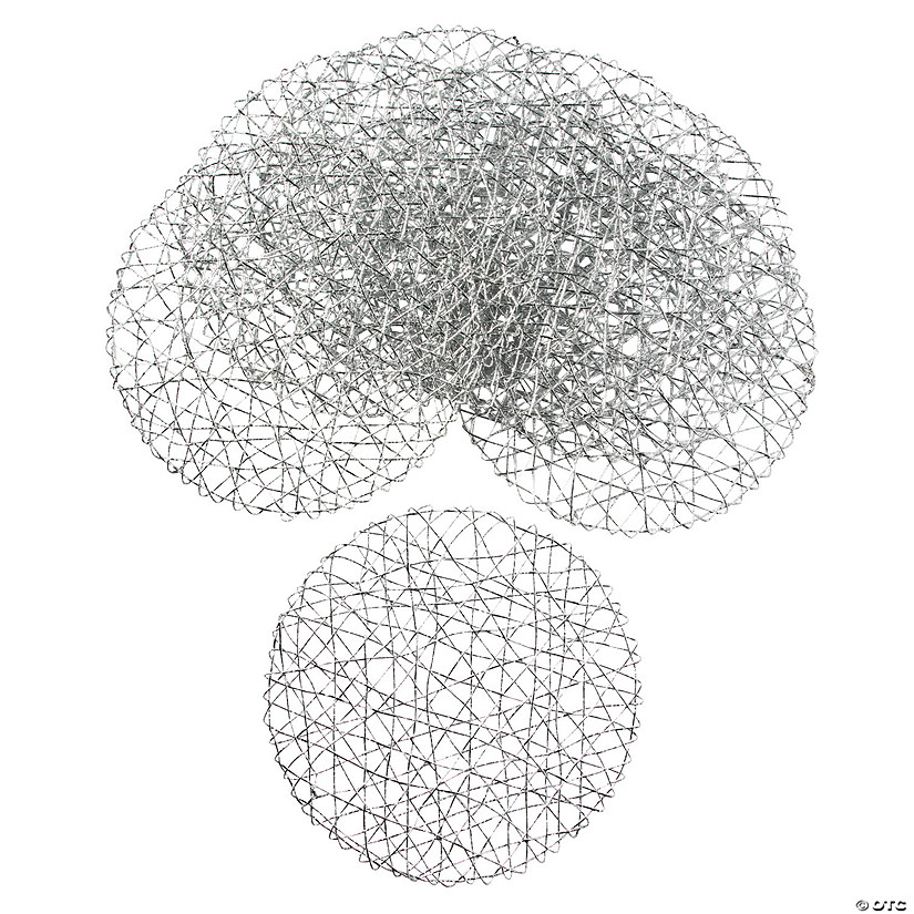 Bulk  24 Pc. Silver Metallic String Placemats Image