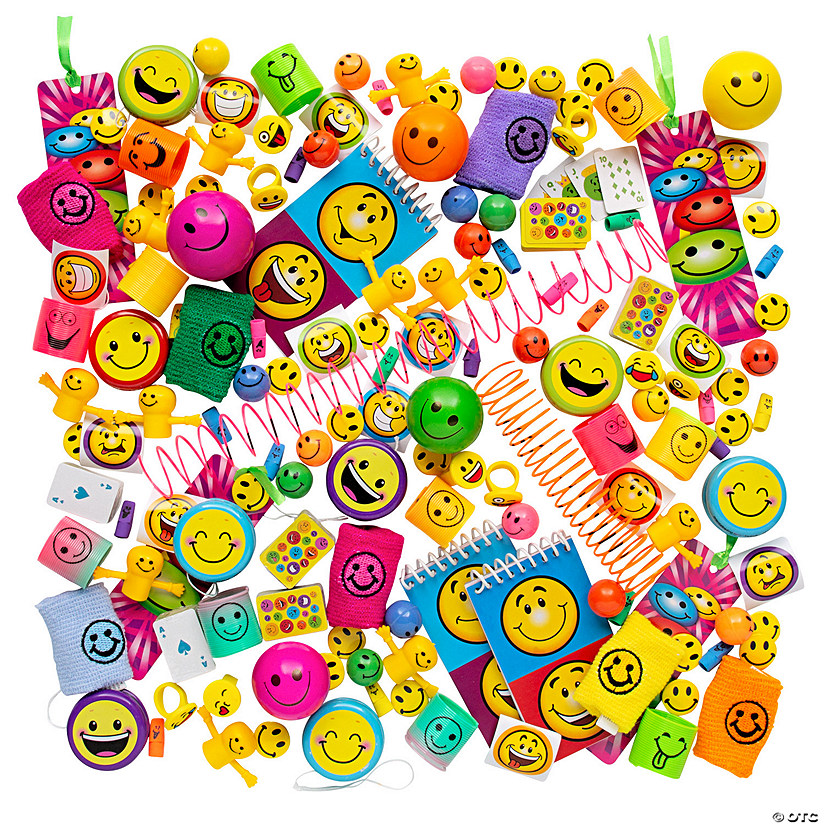 Bulk 250  Pc. Multicolored Smile Face Novelty Toy Assortment Image