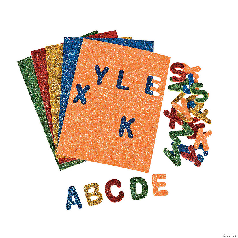 Bulk 260 Pc. Glitter Self-Adhesive Letters Image