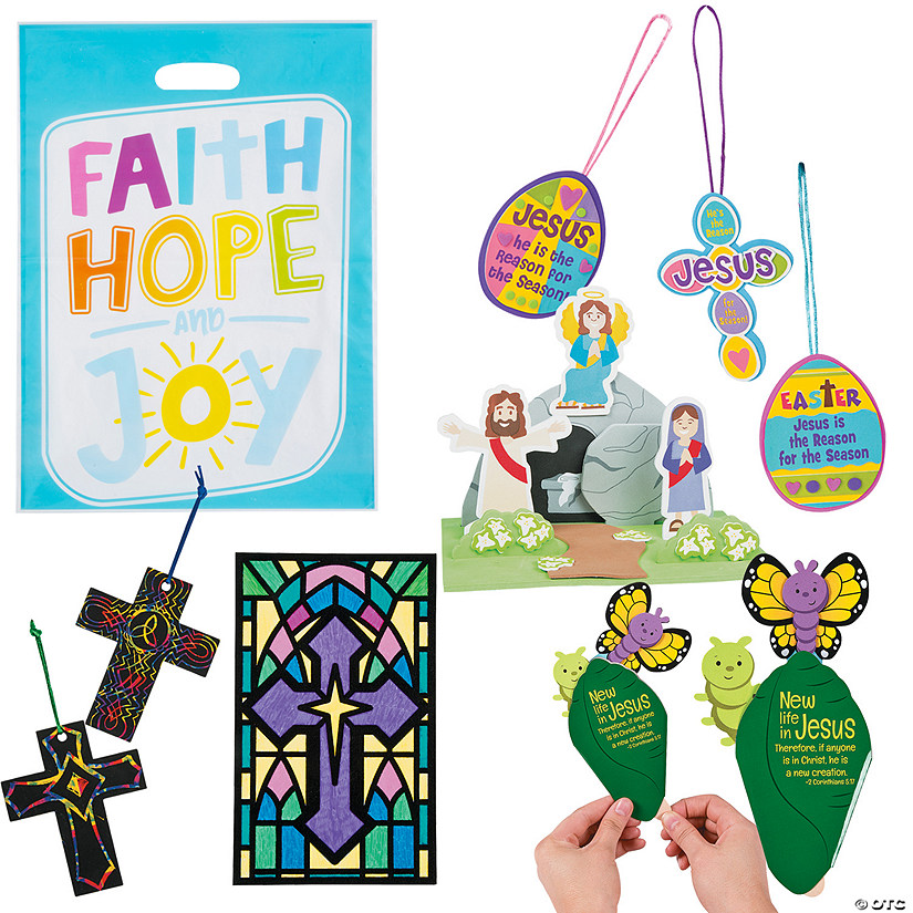 Bulk 290 Pc. Religious Easter Craft Kits-to-Go - Makes 48 Image