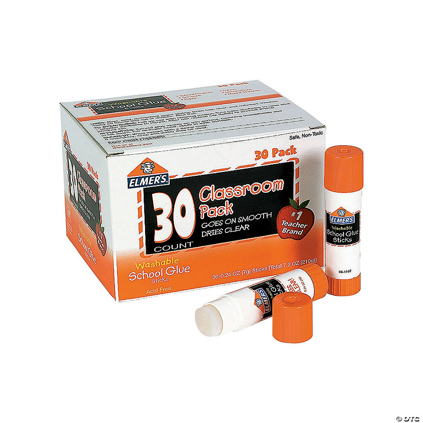 Bulk 30 Pc. .28 oz Elmer's&#174; Clear Washable Glue Sticks Classroom Pack Image