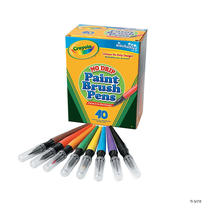 Bulk 40 Pc. Crayola&#174; No Drip Assorted Colors Paintbrush Pens Image