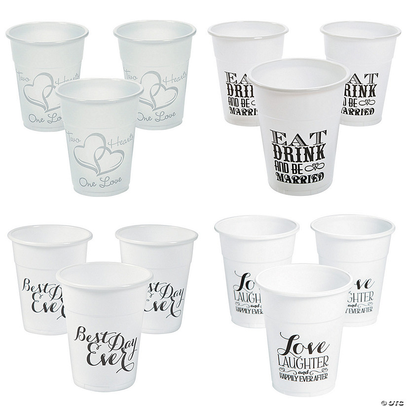 Bulk  400 Ct. Wedding Disposable Plastic Cup Assortment Image