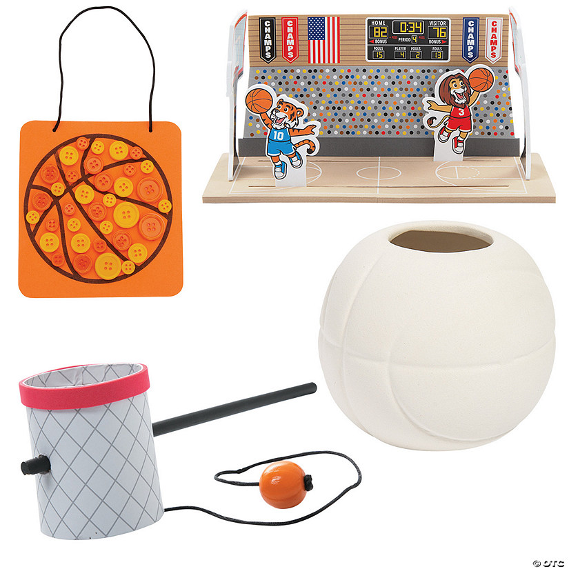 Bulk 48 Pc. Bouncing Basketball Craft Kit Assortment Image