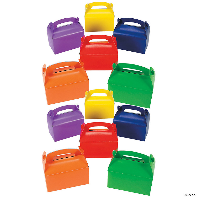 Bulk 48 Pc. Brightly Colored Favor Boxes Image
