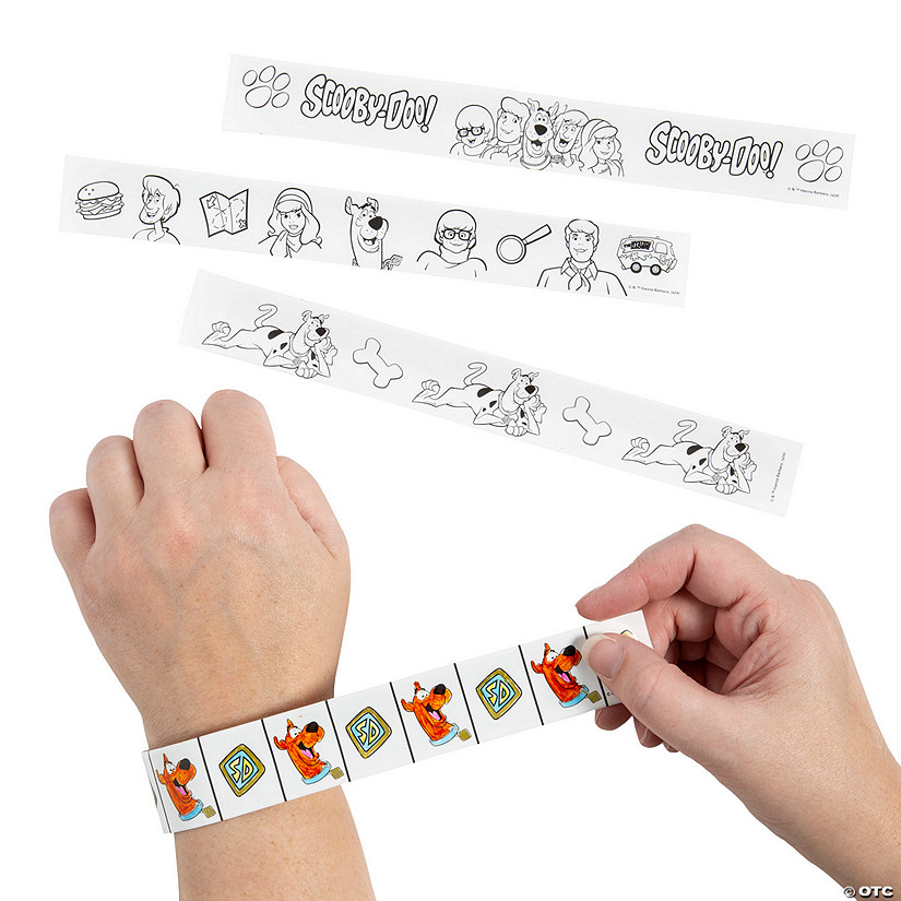Bulk 48 Pc. Color Your Own Scooby-Doo!&#8482; Slap Bracelets Image