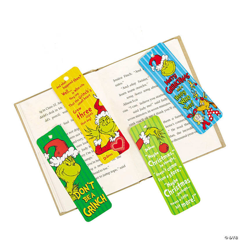 Bulk  48 Pc. Dr Seuss&#8482; The Grinch Bookmarks Image