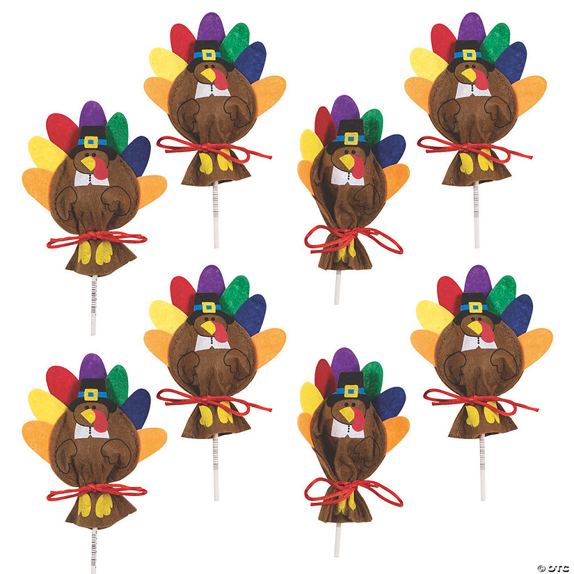 Bulk 48 Pc. Felt Turkey Lollipop Covers Image