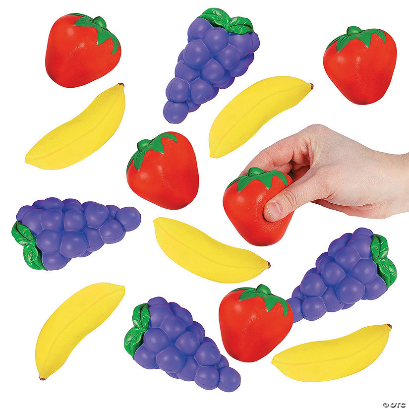 Bulk 48 Pc. Fruits Stress Toys Image