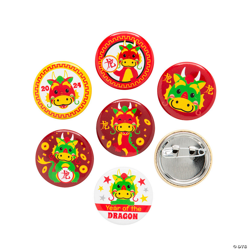 Bulk 48 Pc. Lunar New Year Dragon Mini Buttons Image
