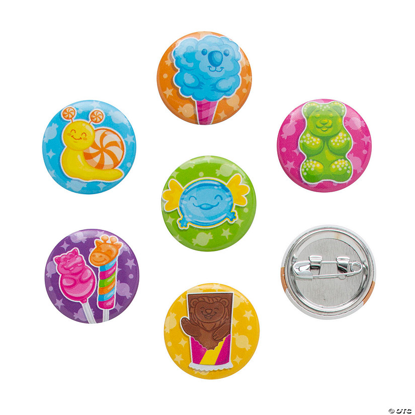 Bulk 48 Pc. Mini Candy Critters Buttons Image