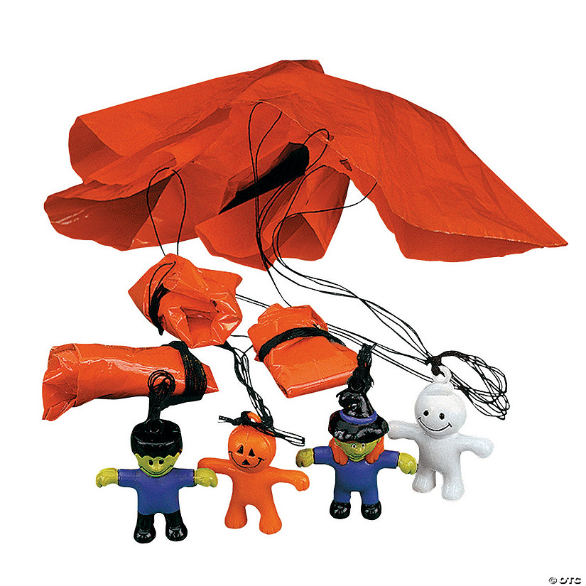 Bulk 48 Pc. Mini Halloween Character Paratroopers Image
