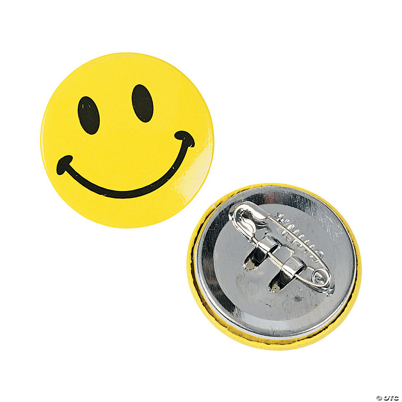 Bulk 48 Pc. Mini Smile Face Buttons Image