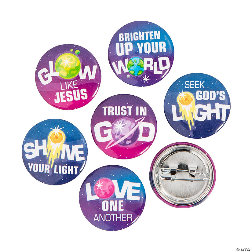 Bulk 48 Pc. Outer Space VBS Mini Buttons Image