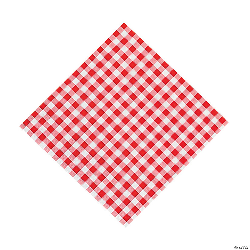 Bulk  48 Pc. Red Gingham Luncheon Napkins Image