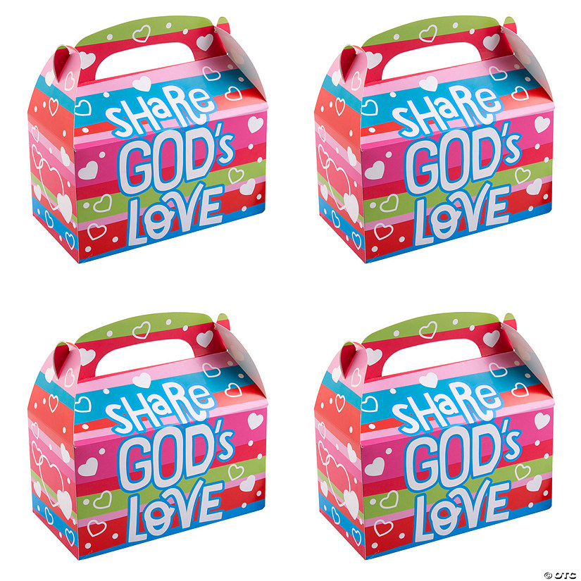 Bulk 48 Pc. Religious Valentine&#8217;s Day Share God&#8217;s Love Favor Boxes Image