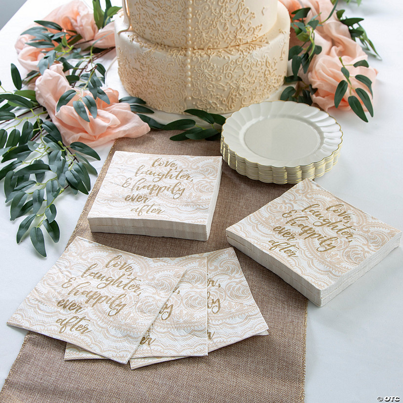 Bulk 48 Pc. Rustic Wedding Happily Ever After Luncheon Napkins Image