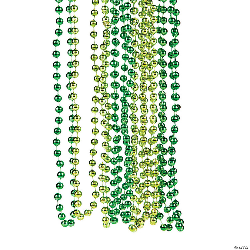 Bulk 48 Pc. Shades of Green Bead Necklaces Image