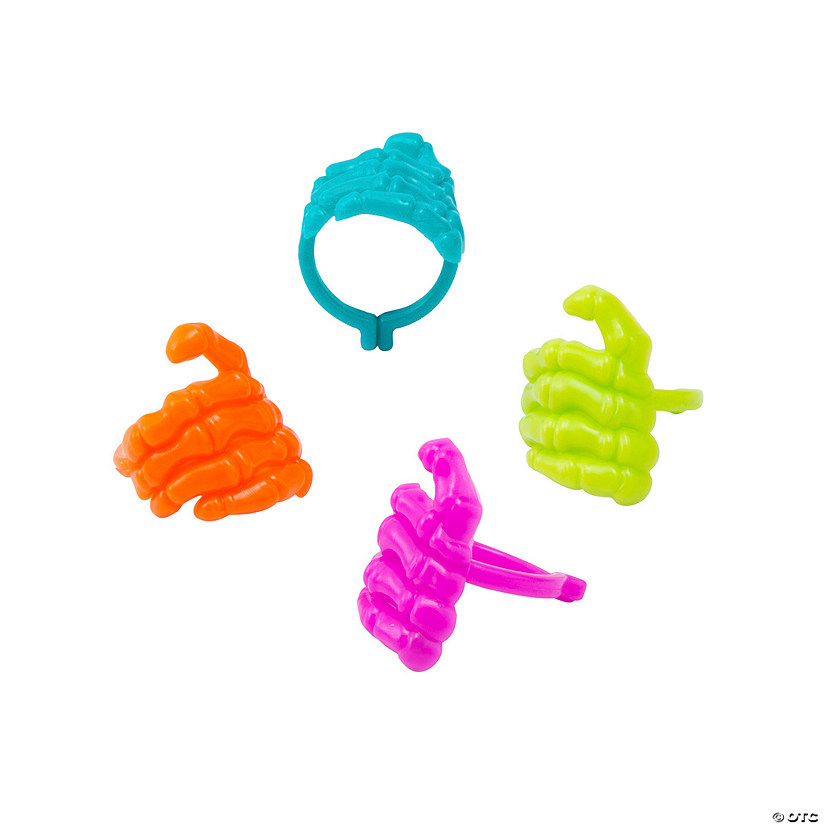 Bulk 48 Pc. Skeleton Hand Rings Image