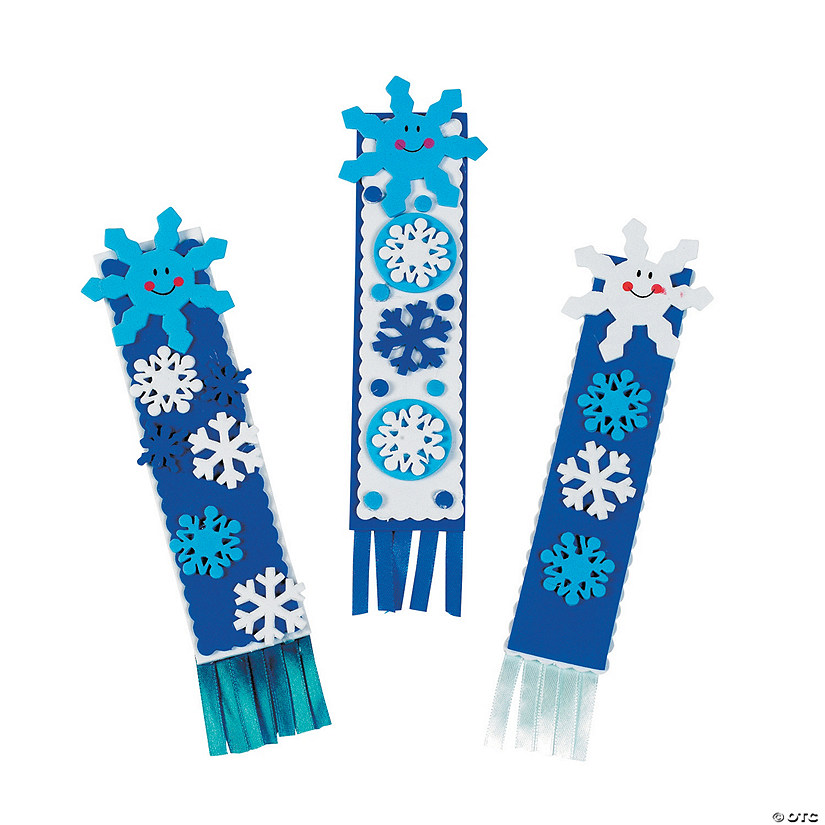 Bulk 48 Pc. Snowflake Bookmark Craft Kit - Makes 48 Image