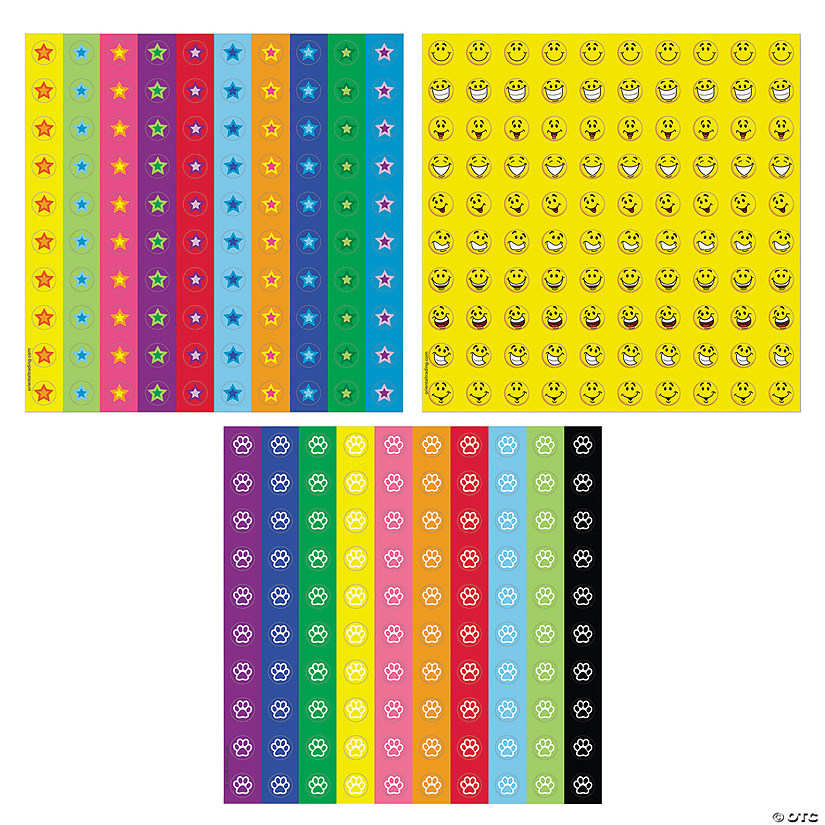 Bulk 4800 Pc. Mini Reward Sticker Assortment Kit Image