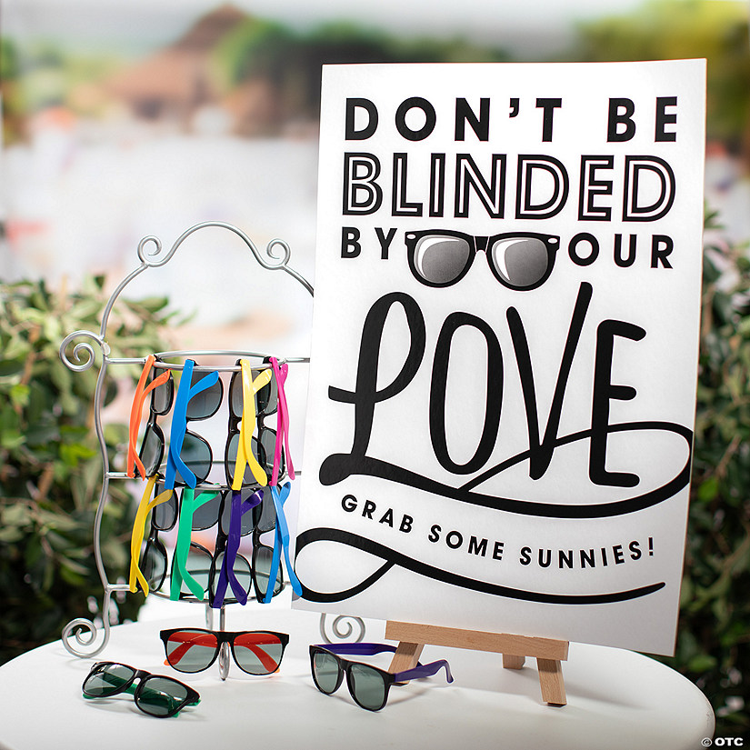 Bulk 49 Pc. Don&#8217;t Be Blinded by Our Love Sunglasses Wedding Favor Kit Image