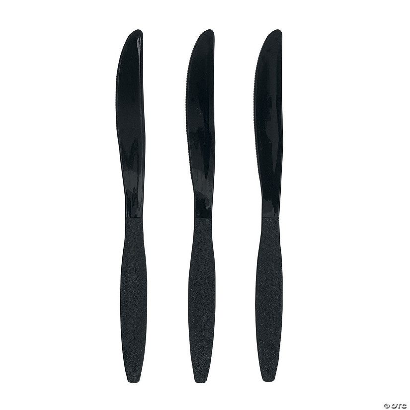 Bulk  50 Ct. Black Plastic Knives Image