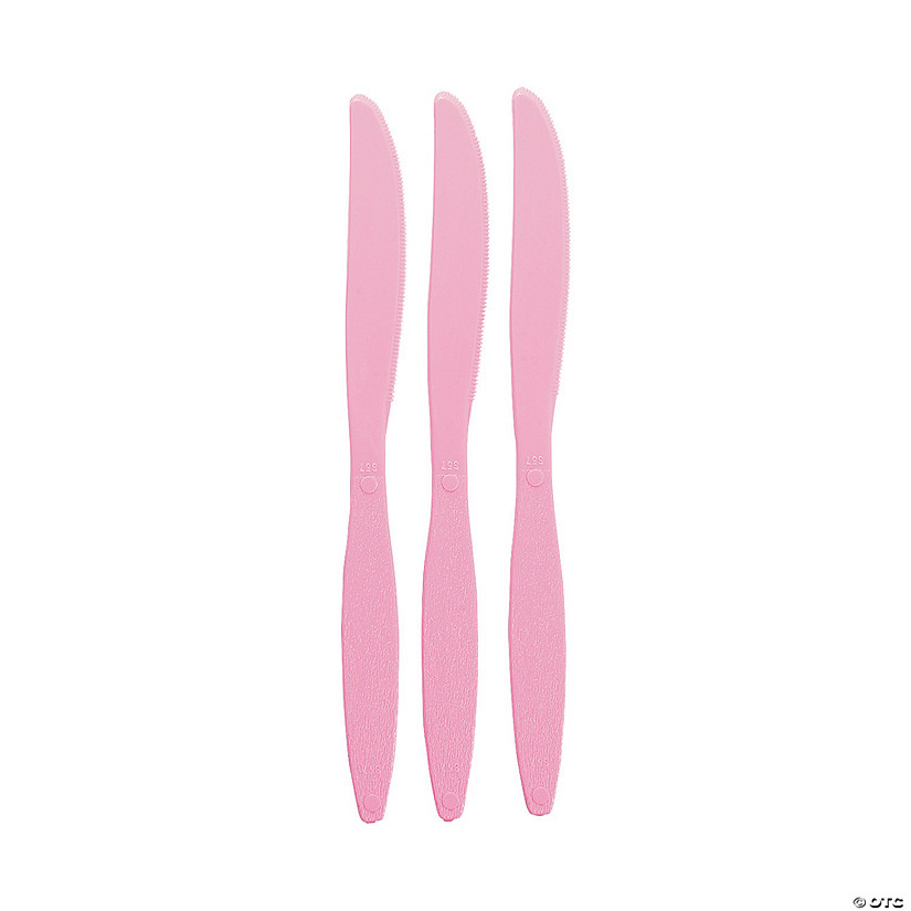 Bulk  50 Ct. Candy Pink Plastic Knives Image