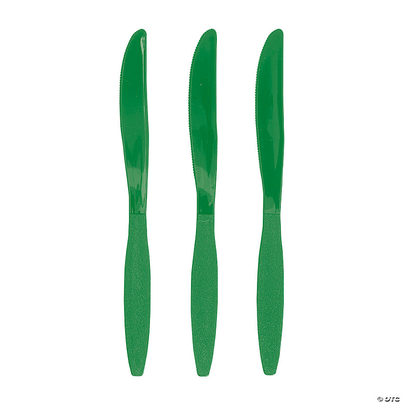Bulk  50 Ct. Kelly Green Plastic Knives Image