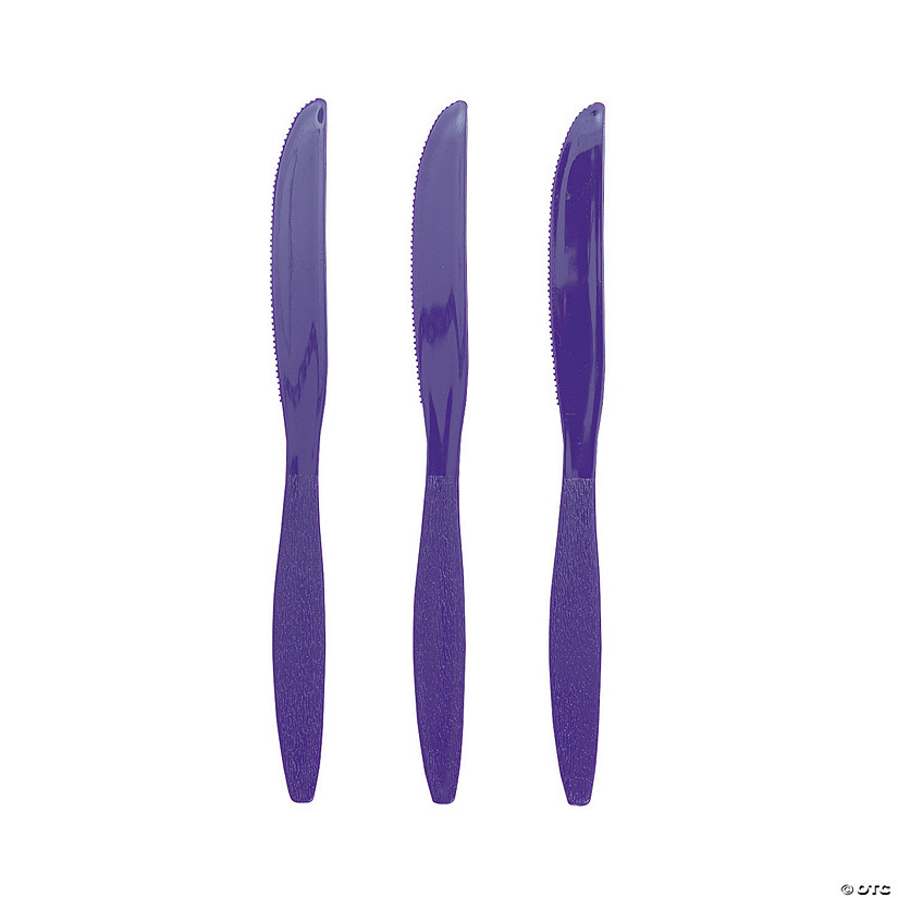 Bulk  50 Ct. Purple Plastic Knives Image