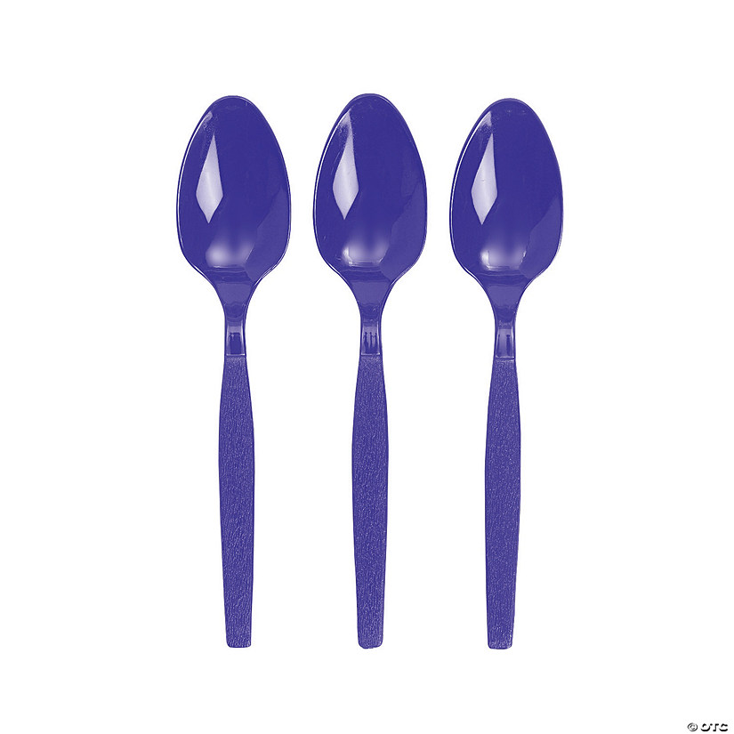 Bulk  50 Ct. Purple Plastic Spoons Image