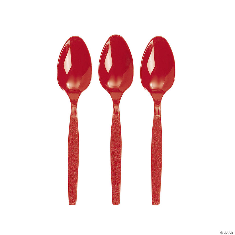 Bulk  50 Ct. Solid Color Plastic Spoons Image