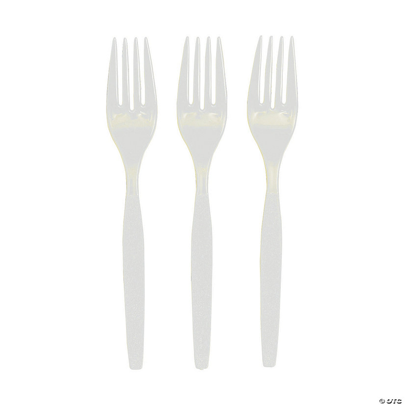 Bulk  50 Ct. White Plastic Forks Image