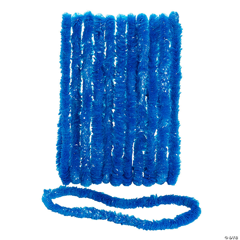 Bulk 50 Pc. Blue School Spirit Plastic Leis Image