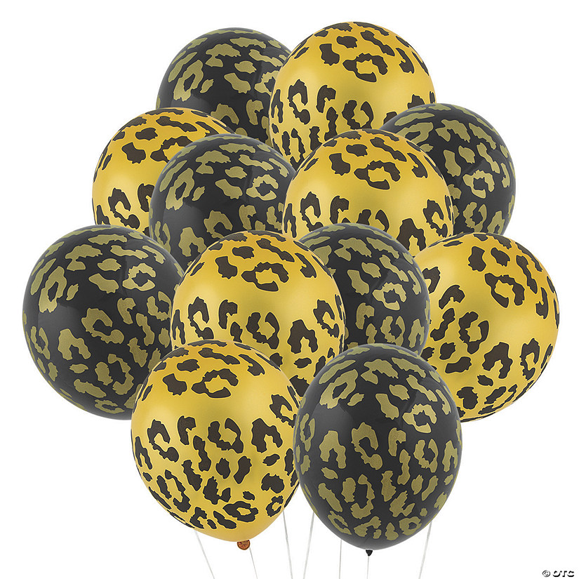 Bulk 50 Pc. Cheetah Animal Print 11" Latex Balloons Image