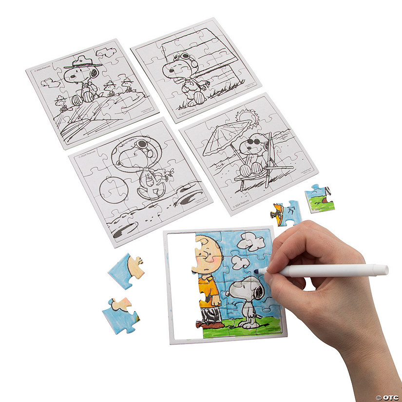 Bulk 50 Pc. Color Your Own Peanuts<sup>&#174;</sup> Mini Jigsaw Puzzles Image