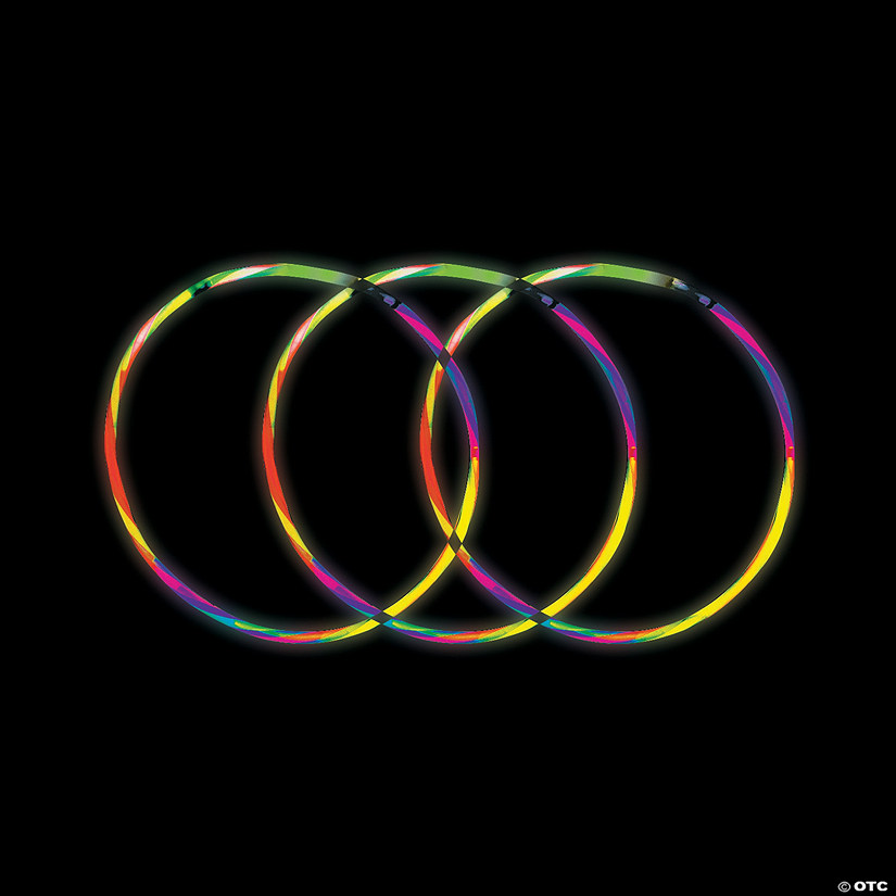 Bulk 50 Pc. Five-Color Glow Swizzle Necklaces Image