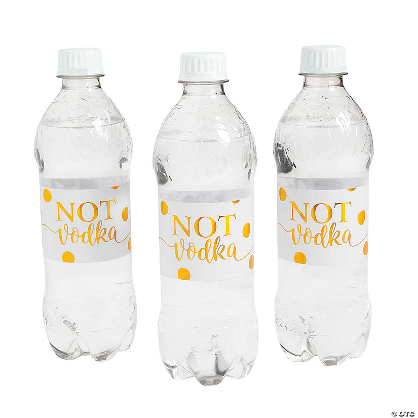 Bulk  50 Pc. Gold Foil Water Bottle Labels Image