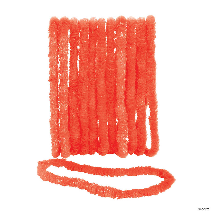 Bulk 50 Pc. Orange School Spirit Plastic Leis Image