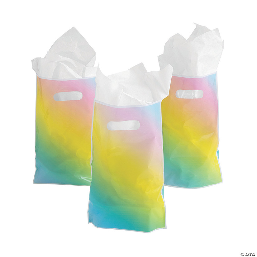 Bulk  50 Pc. Pastel Rainbow Goody Bags Image