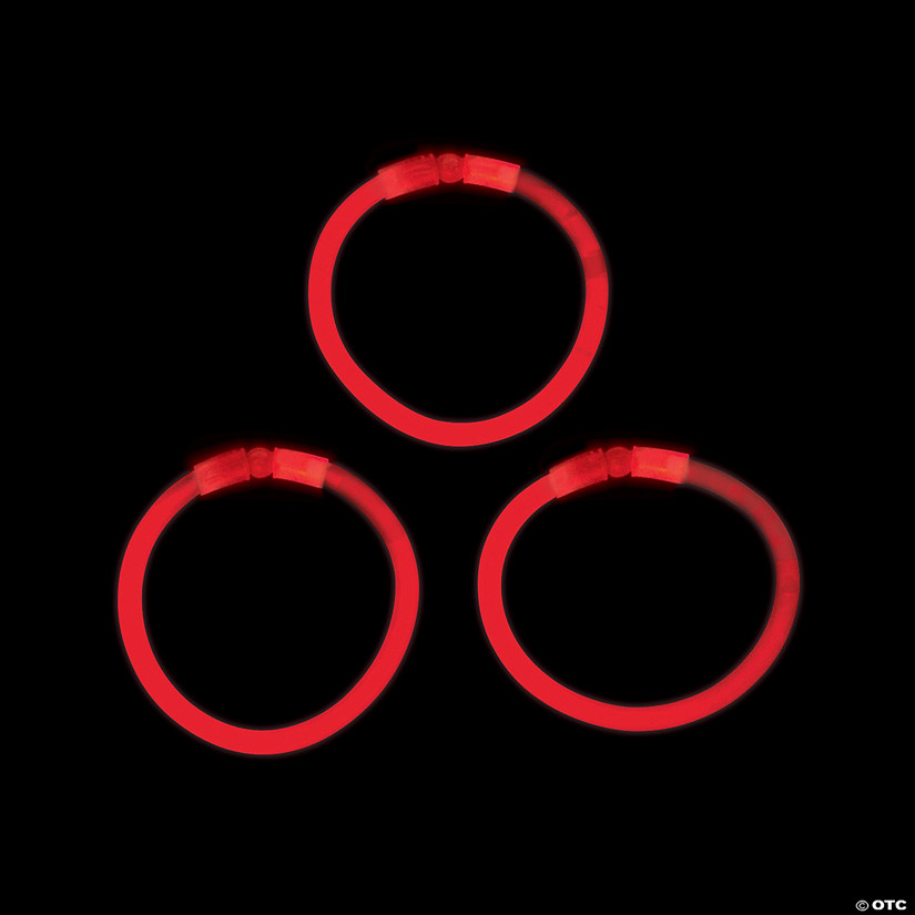Bulk 50 Pc. Red Glow Bracelets Image