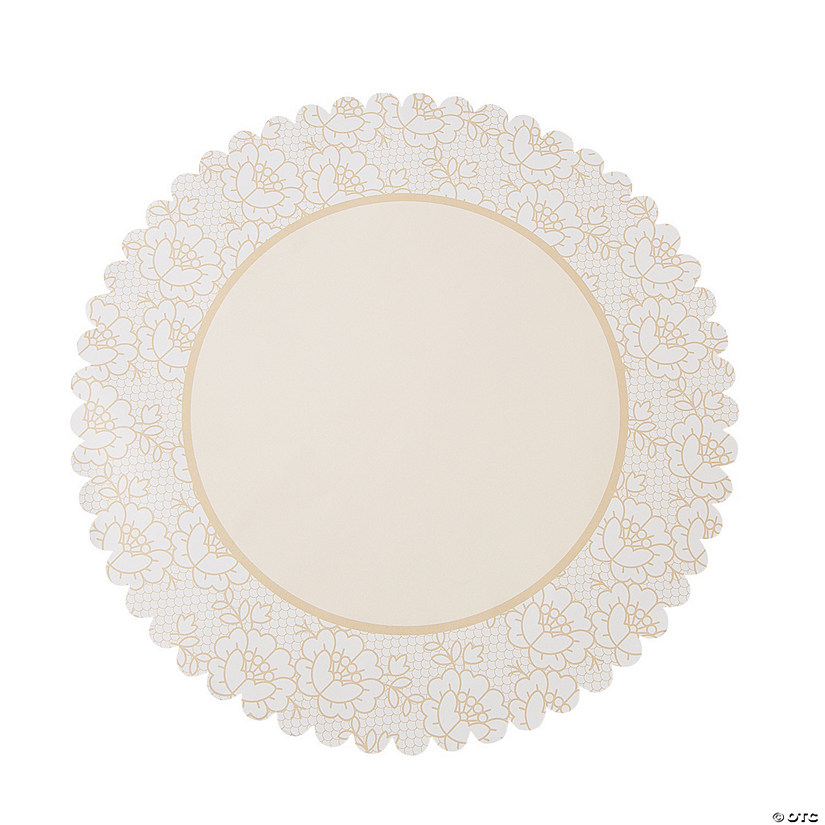 Bulk 50 Pc. Shabby Chic Lace Charger Placemats Image