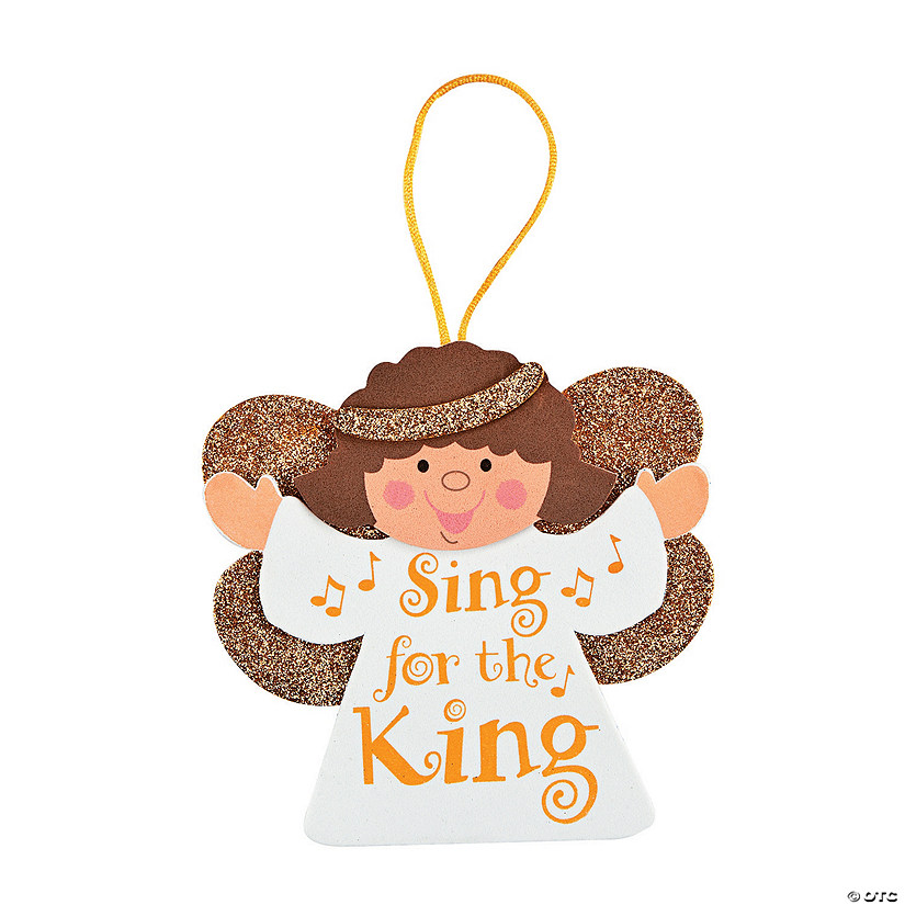 Bulk 50 Pc. Sing for the King Angel Ornaments Craft Kit Image