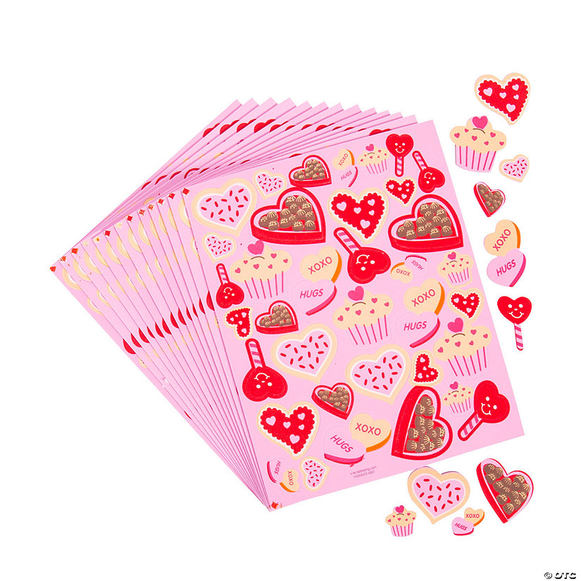 Bulk 500 Pc. Fabulous Foam Self-Adhesive Valentine Cookie & Candy Shapes Image