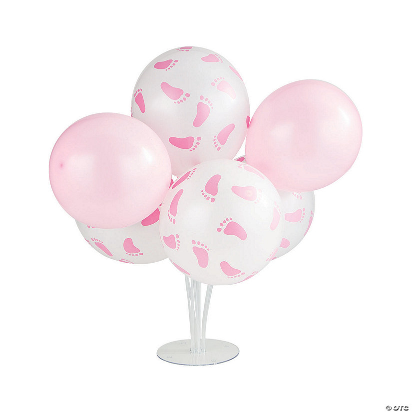 Bulk  53 Pc. Pink Baby Shower Latex Balloon Bouquet Centerpieces Image