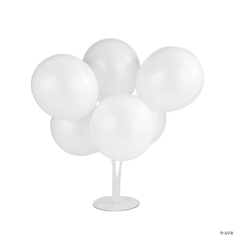 Bulk  53 Pc. White Latex Balloon Bouquet Centerpieces Image