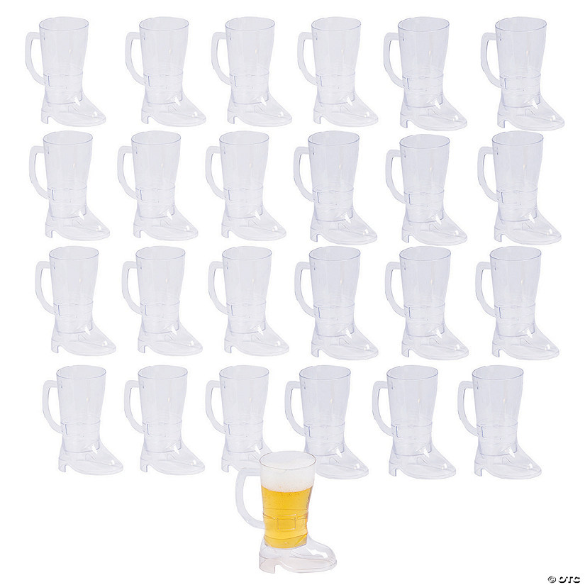 Bulk  60 Pc. Boot Plastic Beer Steins Image