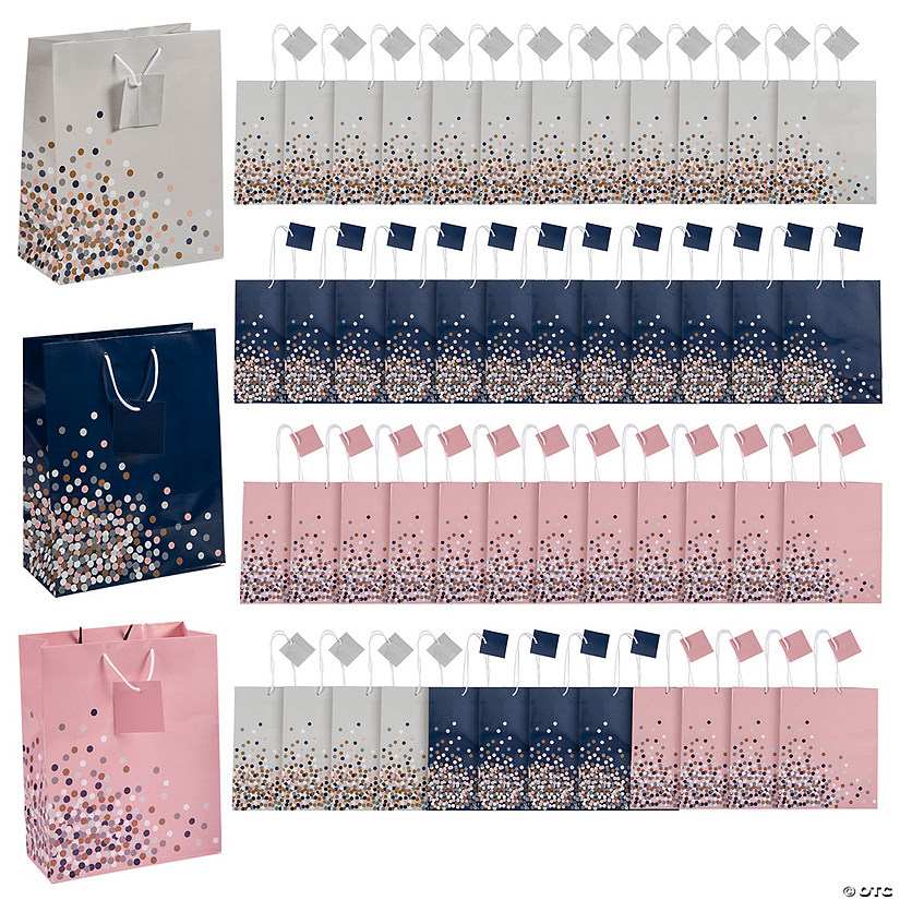 Bulk 60 Pc. Confetti Design Gift Bags Image